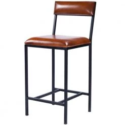 Amelia 38.25 in. H Brown Low Back Bamboo Bar Height (28-33 in.) Bar Stool by HomeRoots