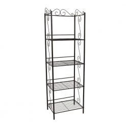 Jasmine 70 in.Brown Metal 4-Shelf Bookcase by HomeRoots