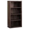 47.5 in. Jasmine Particle Board Brown 4-Shelf Bookcase by HomeRoots