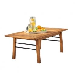 Caroline 24 in. Brown Rectangle Wood Coffee Table by HomeRoots
