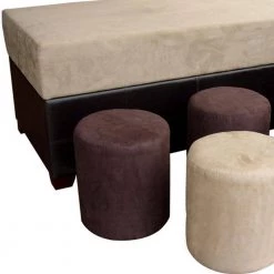 Caroline Brown Ottoman by HomeRoots -HomeRoots Sales brown homeroots ottomans 2000469384 31 1000