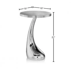 Rosemary 21 in. Buffed Curve Foot Table by HomeRoots -HomeRoots Sales buffed homeroots end side tables 354658 40 1000