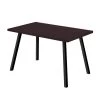 Jasmine Cappuccino, Black Metal Dining Table for (Seats of 6) by HomeRoots