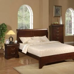 Bernadette 2-Drawer Cappuccino (Brown) Finish ( 24 in. H x 21.5 in. W x 15.5 in. D ) by HomeRoots -HomeRoots Sales cappuccino brown finish homeroots nightstands 2000399271 c3 1000