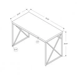 48 in. Rectangular Cappuccino/Gold Writing Desk with Open Storage by HomeRoots -HomeRoots Sales cappuccino gold homeroots writing desks 333406 4f 1000