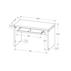 48 in. Rectangular Cappuccino Computer Desk with Keyboard Tray by HomeRoots -HomeRoots Sales cappuccino homeroots computer desks 333333 77 1000