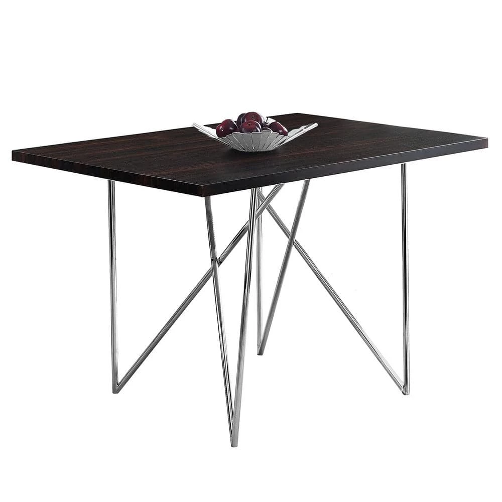 Jasmine Cappuccino Metal Dining Table for (Seats of 6) by HomeRoots 1 Jasmine Cappuccino Metal Dining Table for (Seats of 6) by HomeRoots