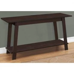 Jasmine 16 in. Cappuccino Particle Board TV Stand Fits TVs Up to 43 in. with Solid Wood by HomeRoots -HomeRoots Sales cappuccino homeroots tv stands 332938 c3 1000