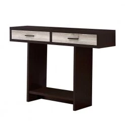 Jasmine 48 in. Cappuccino/Taupe Standard Rectangle Wood Console Table with Drawers by HomeRoots