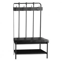 Jasmine 37.75 in. Charcoal Wood Bench without Storage by HomeRoots