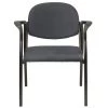 Zabrina Charcoal Fabric Guest Chair by HomeRoots