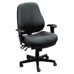 Zabrina 580 Charcoal Tilt Tension Control Fabric Chair by HomeRoots
