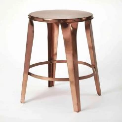 Amelia 30 in. H Copper Backless Metal Bar Height (28-33 in.) Bar Stool by HomeRoots