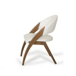 Valerie Walnut Wood and Cream Leatherette Dining Chair (Set of 1) by HomeRoots 11 Valerie Walnut Wood and Cream Leatherette Dining Chair (Set of 1) by HomeRoots -HomeRoots Sales cream walnut homeroots dining chairs 283004 1f 1000