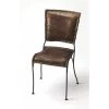 Bernadette Dark Brown Metal Side Chair by HomeRoots