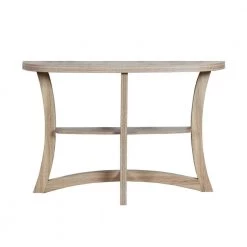 Jasmine 48 in. Dark Taupe Standard Half-Circle Wood Console Table with Storage by HomeRoots