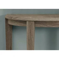 Jasmine 33 in. Dark Taupe Standard Half-Circle Wood Console Table with Shelves by HomeRoots 7 Jasmine 33 in. Dark Taupe Standard Half-Circle Wood Console Table with Shelves by HomeRoots -HomeRoots Sales dark taupe homeroots end side tables 332817 c3 1000