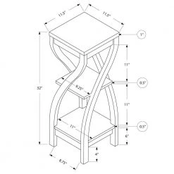 Jasmine 32 in. Dark Taupe, Particle Board, Hollow-Core - Accent Table by HomeRoots 5 Jasmine 32 in. Dark Taupe, Particle Board, Hollow-Core - Accent Table by HomeRoots -HomeRoots Sales dark taupe homeroots end side tables 332841 4f 1000