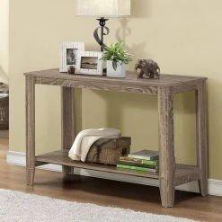 Jasmine 28 in. Dark Taupe Particle Board and Laminate Accent Table by HomeRoots -HomeRoots Sales dark taupe homeroots end side tables 333570 31 1000