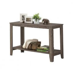 Jasmine 28 in. Dark Taupe Particle Board and Laminate Accent Table by HomeRoots -HomeRoots Sales dark taupe homeroots end side tables 333570 44 1000