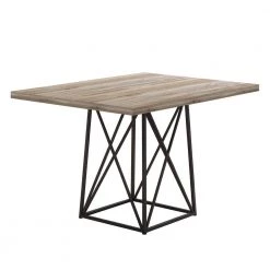 Jasmine Dark Taupe Metal Dining Table for (Seats of 4) by HomeRoots