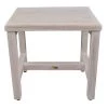 Caroline Driftwood 18 in. x 13 in. x 18 in. Compact Teak Shower or Outdoor Bench by HomeRoots
