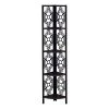 Jasmine 61.5 in. Espresso Black Metal 4-Shelf Etagere Bookcase by HomeRoots