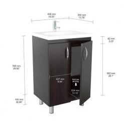 Amelia Espresso Armoire Vanity And Sink 34 in. H x 18 in. W x 14.3 in. D by HomeRoots 8 Amelia Espresso Armoire Vanity And Sink 34 in. H x 18 in. W x 14.3 in. D by HomeRoots -HomeRoots Sales espresso homeroots makeup vanities 249853 4f 1000