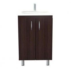 Amelia Espresso Armoire Vanity And Sink 34 in. H x 18 in. W x 14.3 in. D by HomeRoots