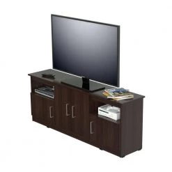 Amelia 62.99 in. Espresso TV Stand Fits TV's up to 60 in. with Cabinets & Shelves by HomeRoots 7 Amelia 62.99 in. Espresso TV Stand Fits TV's up to 60 in. with Cabinets & Shelves by HomeRoots -HomeRoots Sales espresso homeroots tv stands 2000249825 31 1000