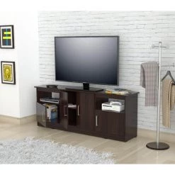 Amelia 62.99 in. Espresso TV Stand Fits TV's up to 60 in. with Cabinets & Shelves by HomeRoots 6 Amelia 62.99 in. Espresso TV Stand Fits TV's up to 60 in. with Cabinets & Shelves by HomeRoots -HomeRoots Sales espresso homeroots tv stands 2000249825 c3 1000