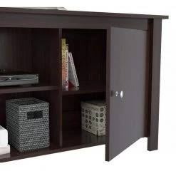 Amelia 62.99 in. Espresso TV Stand Fits TV's up to 60 in. with Cabinets & Shelves by HomeRoots