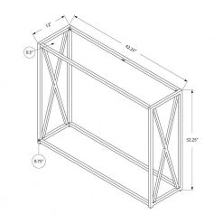 Jasmine 43 in. Gold/Clear Standard Rectangle Glass Console Table by HomeRoots 5 Jasmine 43 in. Gold/Clear Standard Rectangle Glass Console Table by HomeRoots -HomeRoots Sales gold clear homeroots console tables 333202 4f 1000