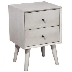Bernadette 2-Drawer Gray Finish ( 26 in. H x 18 in. W x 15 in. D ) by HomeRoots