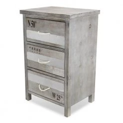 Amelia 17.7 in Gray Wood Accent Storage Cabinet by HomeRoots