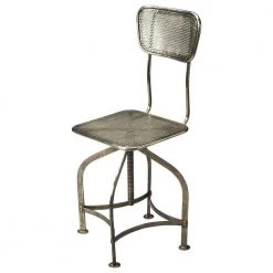 Bernadette Gray Metal Side Chair by HomeRoots