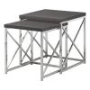 Jasmine 40.5 in. Gray Particle Board Metal Nesting Table Set (Set of 2) by HomeRoots