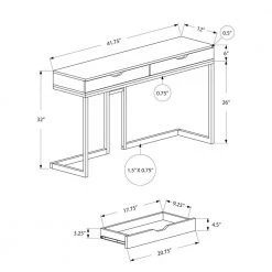 Jasmine 42 in. Gray/Black Standard Rectangle Wood Console Table with Drawers by HomeRoots 5 Jasmine 42 in. Gray/Black Standard Rectangle Wood Console Table with Drawers by HomeRoots -HomeRoots Sales grey black homeroots console tables 333251 4f 1000