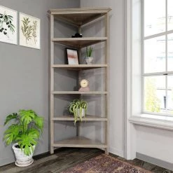 Amelia 74.75 in. Grey MDF 5-Shelf Accent Bookcase by HomeRoots 7 Amelia 74.75 in. Grey MDF 5-Shelf Accent Bookcase by HomeRoots -HomeRoots Sales grey homeroots bookcases bookshelves 2000399765 31 1000