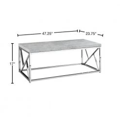 Jasmine 24 in. Gray Medium Rectangle Wood Coffee Table by HomeRoots -HomeRoots Sales grey homeroots coffee tables 333172 40 1000