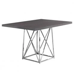 Jasmine 53 in. Square Grey Metal Dining Table (Seats 4) by HomeRoots