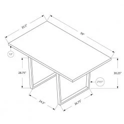 Jasmine Grey Metal Dining Table for (Seats of 4) by HomeRoots -HomeRoots Sales grey homeroots kitchen dining tables 332624 c3 1000