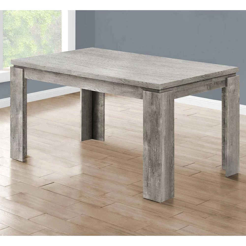 Jasmine 59 in. Grey Wood Dining Table by HomeRoots 4 Jasmine 59 in. Grey Wood Dining Table by HomeRoots - Image 4