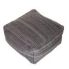 Jordan Steel Grey Stylish Cotton Pouf by HomeRoots