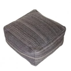 Jordan Steel Grey Stylish Cotton Pouf by HomeRoots