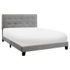 Jasmine Gray Queen Bed with Upholstered Headboard by HomeRoots