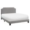 Jasmine Gray Queen Bed with Upholstered Headboard by HomeRoots
