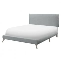 Jasmine Gray Queen Bed with Upholstered Headboard by HomeRoots