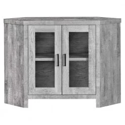 Jasmine 42 in. Grey TV Stand Fits TV's up to 60 in. with Cabinets by HomeRoots