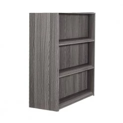 Jasmine 35.5 in.Grey Reclaimed Wood-Look Particle Board 3-Shelf Bookcase by HomeRoots 10 Jasmine 35.5 in.Grey Reclaimed Wood-Look Particle Board 3-Shelf Bookcase by HomeRoots -HomeRoots Sales grey reclaimed wood look homeroots bookcases bookshelves 355731 44 1000